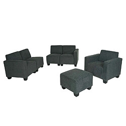 Avis Mendler Modular Sofa-System Ensemble de canapés Lyon 3-1-1-1, tissu/textile ~ gris anthracite