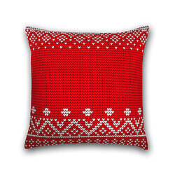 Alter Coussin avec impression numérique, 100% Made in Italy, Coussin de canapé décoratif, amovible et lavable, Modèle de Noël vintage - Broderie, 40x40x5 cm