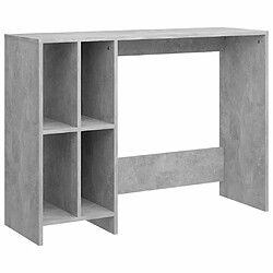 Maison Chic Bureau d'ordinateur solide,Table de travail portable Gris béton 102,5x35x75cm Aggloméré -GKD65996