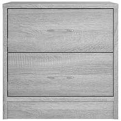 Avis vidaXL Table de chevet sonoma gris 40x30x40 cm bois d'ingénierie