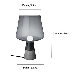 Universal Moderne, simple, personnalisé, ciment, 220V, gris fumé, maison, salon, chambre à coucher, personnalisé, lampe de chevet, verre décoratif, lampe de table, gris fumé, pas cher