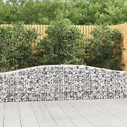 vidaXL Paniers à gabions arqués 7 pcs 400x30x60/80 cm Fer galvanisé