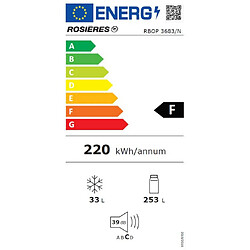 Réfrigérateur 1 porte intégrable à glissière 54cm 286l - rbop3683n - ROSIERES