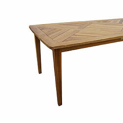 Avis Mes Table de jardin 200x100x75 cm en teck naturel