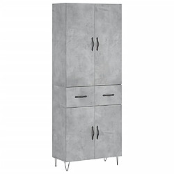 Maison Chic Buffet,Meuble de Rangement,commode pour salon,Cuisine Gris béton 69,5x34x180 cm Bois d'ingénierie -MN91293