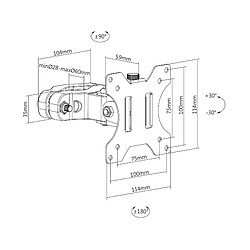 Kimex Support écran TV 17''-32'' pour structure scénique TRUSS et tube pas cher