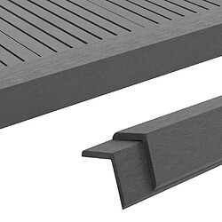 vidaXL Cornière de terrasse 5 pcs WPC 170 cm Gris