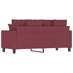 Acheter vidaXL Canapé à 2 places Rouge bordeaux 140 cm Tissu