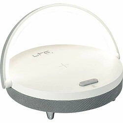 Enceinte Bluetooth lumineuse 5W - LTC - SMOOTH-LIGHT - Avec fonction chargeur a induction et kit main libre - Blanc et gris 