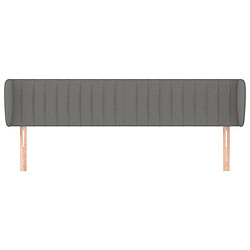 Avis Maison Chic Tête de lit scandinave avec oreilles,meuble de chambre Gris foncé 203x23x78/88 cm Tissu -MN28173