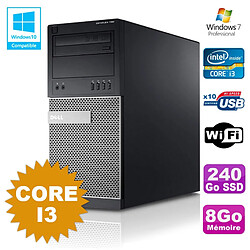 PC Tour Dell Optiplex 790 Core I3 3.1Ghz 8Go 240Go SSD DVD WIFI Win 7 · Occasion 