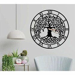 DEKORY Arbre de Vie Horloge Murale en Métal 50cm