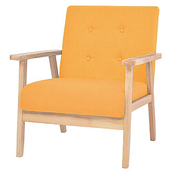 Maison Chic Fauteuil Relax pour salon | Fauteuil Jaune Tissu -GKD26129