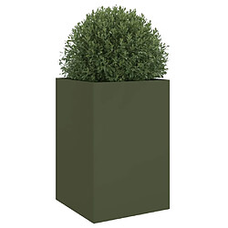 Acheter Maison Chic Jardinière,Bac à fleurs - pot de fleur vert olive 52x48x75 cm acier laminé à froid -GKD70224