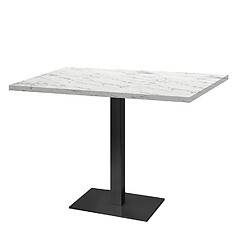 Restootab Table 120x70cm - modèle Milan marbre calacatta