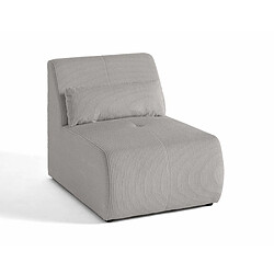 Lisa Design Onyx - fauteuil sans accoudoirs - en velours côtelé Onyx - fauteuil sans accoudoirs - en velours côtelé - Gris clair