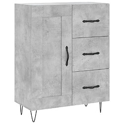 Maison Chic Buffet,Meuble de Rangement,commode pour salon,Cuisine gris béton 69,5x34x90 cm bois d'ingénierie -MN50566