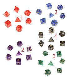 Avis 14 Pièces Dices Polyèdres 16mm Pour Donjons Et Dragons Jeux De Table Mdn MTG