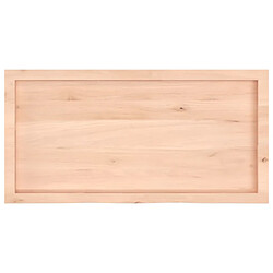 Avis vidaXL Étagère murale 100x50x(2-4) cm bois de chêne massif non traité