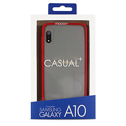 MOOOV Coque semi-rigide Color Edge pour Samsung A10 - contour rouge