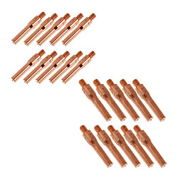 20pcs rouge cuivre gaz soudé blindé soudure soudeur buse de contact 1.4mm + 0.8mm