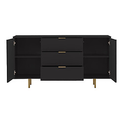 Bestmobilier Monica - buffet - noir - 150 cm