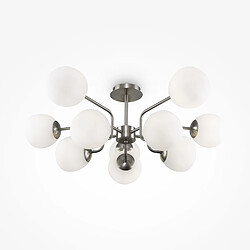 MAYTONI Plafonnier Globe Moderne 10 Lumières Nickel E14