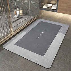 LUUCOZK Tapis de bain antidérapants absorbants à séchage rapide, tapis de décoration de salle de bain-B-Gris clair-45x120cm 