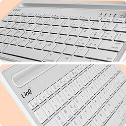 Acheter Clavier sans fil QWERTY Blanc LinQ, Compatible iOS / Android / Windows