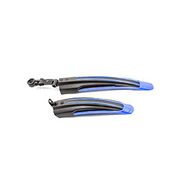 vhbw Bicycle garde-boue set noir / bleu pour 24''' et 26''' mountain bike, bicyclette