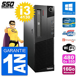 PC Lenovo ThinkCentre M93p SFF Intel i3-4130 RAM 16Go SSD 480Go Windows 10 Wifi · Occasion 