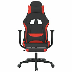 Avis Maison Chic Chaise de jeu, Chaise gaming avec repose-pied, Fauteuil gamer,Chaise de Bureau Noir et rouge Tissu -GKD99120