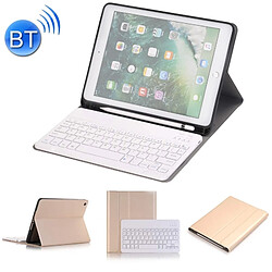 Wewoo Clavier Bluetooth détachable + Etui à rabat horizontal en cuir avec support et porte-crayons pour iPad Pro 9,7 pouces, Air, Air 2, 9,7 pouces (2017), 9,7 pouces (2018) (Or)