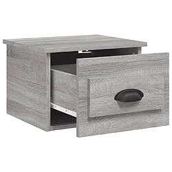 Maison Chic Table de chevet murale - Table de Nuit sonoma gris 41,5x36x28 cm pas cher