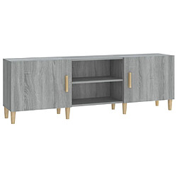 Maison Chic Meuble TV scandinave gris - Banc TV pour salon Sonoma 150x30x50 cm Bois d'ingénierie -MN40246