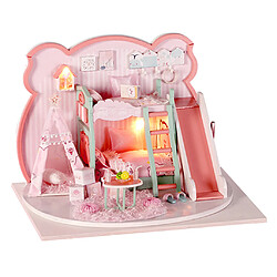 Acheter Kit Miniature De Maison De Poupée En Bois Bricolage Avec Meubles Et Lumière Pour Enfants Style Cadeau 6