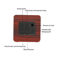 Acheter ComfortXL Enceinte bluetooth multifonctionnelle rétro sans fil pour la maison, les voyages et l'extérieur - grain de bois redwood