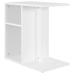 vidaXL Table d'appoint Blanc 50x30x50 cm Bois d’ingénierie