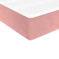 Acheter vidaXL Matelas de lit à ressorts ensachés Rose 90x200x20 cm Velours