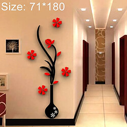 Wewoo Sticker mural Vase 3D Acrylique Stéréo Stickers Muraux Fond TV Mur Couloir Décoration de La Maison, Taille: 71 * 180cm ACH-734034 