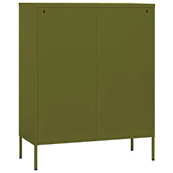 Acheter vidaXL Armoire de rangement Vert olive 80x35x101,5 cm Acier