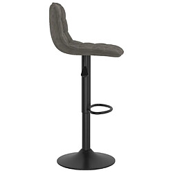 Avis vidaXL Tabouret de bar Gris foncé Velours