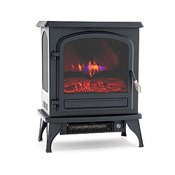 Cheminée Électrique 1950W Kekai Colorado 41x28x52 cm Noir avec Simulation de Feu pour Intérieur