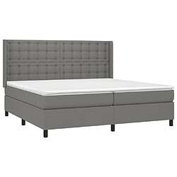 Acheter Sommier à lattes et matelas LED,Cadre à lattes de lit pour Adulte Gris foncé 200x200 cm Tissu -MN22600