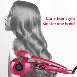 Acheter Universal Nouveaux cheveux à cristaux liquides automatiques boucles magiques boucles ondulées femmes accessoires de cheveux outils en céramique chauffant anti-perm boucles ruban métrique | fer à friser (rose)