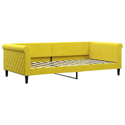 Maison Chic Lit de jour, Lit de repos pour Salon Chambre,Canapé-lit,Lit d'invité jaune 100x200 cm velours -MN80093