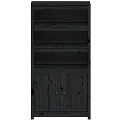 Acheter vidaXL Buffet haut Noir 80x35x154 cm Bois massif de pin