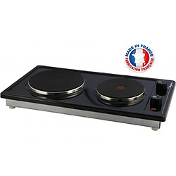 Mezieres RÉCHAUD TABLE DE CUISSON NOIR MODULABLE 2 FEUX 3000W