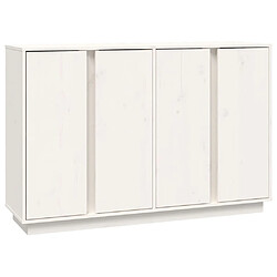 Maison Chic Buffet,Meuble de Rangement,commode pour salon,Cuisine Blanc 120x35x80 cm Bois massif de pin -MN65795