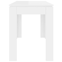 Acheter vidaXL Table à manger Blanc brillant 120x60x76 cm Bois d'ingénierie